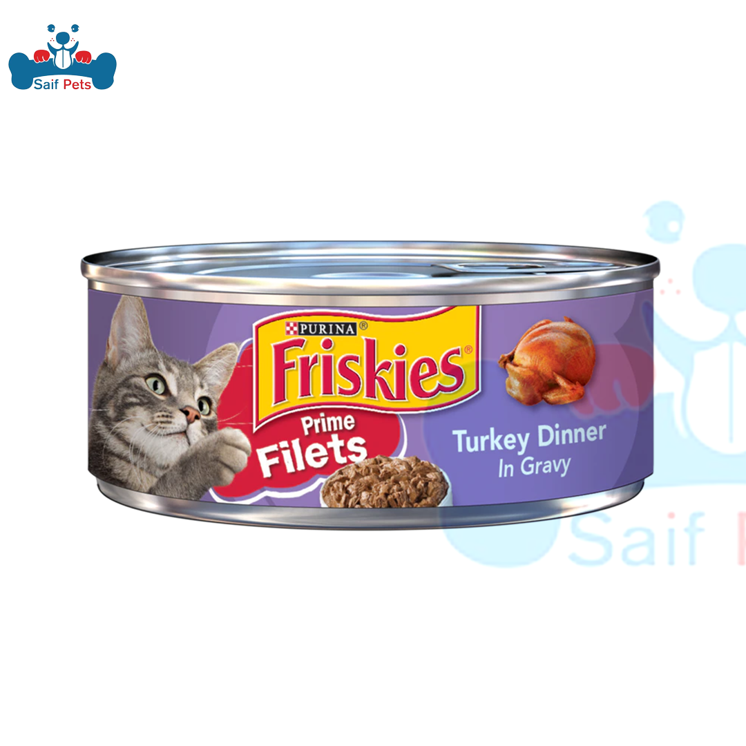 Purina Friskies Prime Filets Turkey Dinner in Gravy Wet Cat Food (156g)