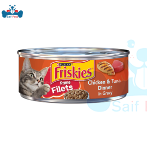 Purina Friskies Prime Filets Chicken & Tuna Dinner in Gravy Wet Cat Food (156g)