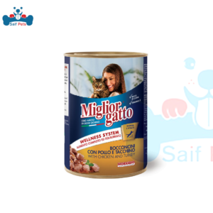 Migliorgatto CHUNKS WITH CHICKEN AND TURKEY 405 G